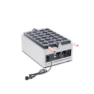 12 Pieces Palm Shape Electric Waffle Maker with Timer TTS-1116 - Opening Waffle Maker Side View