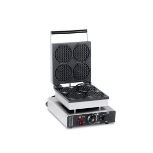4 Pieces Non-stick Hotel Style Belgian Waffle Maker TTS-2206B - Opening Waffle Maker Front View