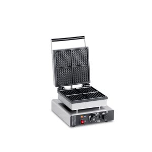 4 Square Grid Non-stick Commercial Waffle Maker TTS-2206 with Timer - Opening Waffle Maker Front View