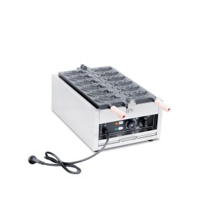 Single Plate 6 Fish Shape Waffle Non-stick Taiyaki Machine TTS-1101A For Sale - Waffle Maker Side View
