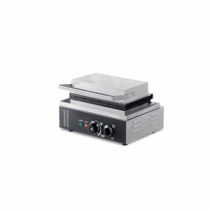 Single Plate 6 Lolly On Stick Pine Shape Belgian Waffle Maker TTS-2208C - Closing Waffle Maker Side View