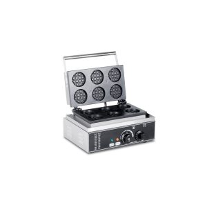 Single Plate 6 Pieces Round Shape Waffle Baker Waffle Machine TTS-223 - Opening Waffle Maker Side
