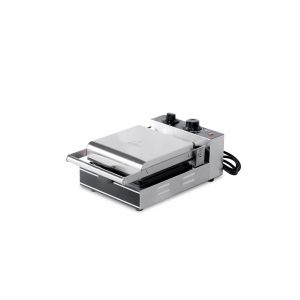 4 Square Grid Non-Stick Commercial Belgian Waffle Maker Machine TTS-006 - Closing Waffle Maker Side View