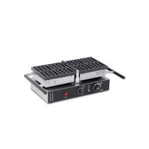 4 Square Grid Open Pastry Machine Commercial Belgian Waffle Machine TTS-2207T - Opening Waffle Maker Side View