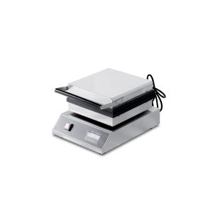 Non-Stick Square Shape Commercial Honeycomb Belgian Waffle Maker TTS-001 - Closing Waffle Maker Side View