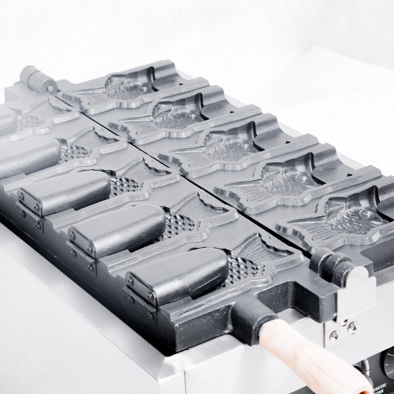 5 Fish Shape Waffle Non-stick Open Mouth Taiyaki Cone Maker TTS-1101C